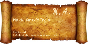 Makk Antónia névjegykártya